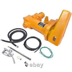 12V 20GPM Fuel Transfer Pump withNozzle Kit for Gas Diesel Kerosene Yellow