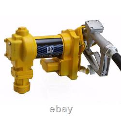 12V Anti-Explosion Gas Pump Kit Yellow Efficient Fuel Transfer Safety