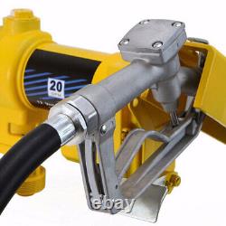 12V Anti-Explosion Gas Pump Kit Yellow Efficient Fuel Transfer Safety