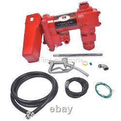 12 Volt 20 GPM Fuel Transfer Pump Diesel Gas Gasoline Kerosene High Quality Red