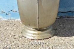 18 High Profile Steel Gas Pump Globe Pair 15 Gasoline Lenses Rare Lens Antique