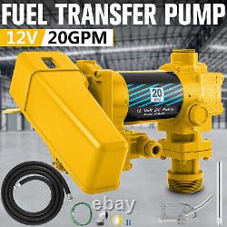20GPM 12V Fuel Transfer Pump DC Gasoline with Nozzle Kit for Gas Diesel Kerosene