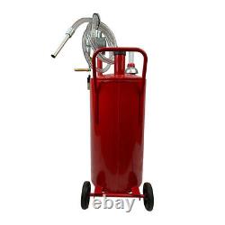 20 Gallon Fuel Transfer Gas Diesel Caddy Tank Pump Container Portable Rolling US