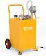 20 Gallon Gas Fuel Diesel Caddy Transfer Tank Container With Rotary Pump Yellow