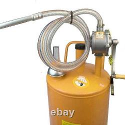 20 Gallon Gas Fuel Diesel Caddy Transfer Tank with Rotary Pump /2 Wheels/8 FT Hose