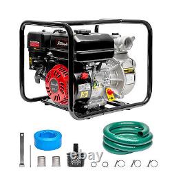 2 Semi Trash Water Pump 158 GPM 7.5HP Gas Engine 212cc With Complete Hose Set