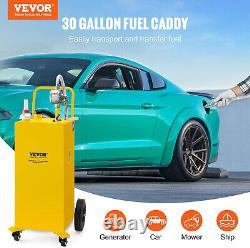 30 Gallon Fuel Caddy Portable Fuel Storage Tank 23.5 L/min with 180W Pump Yellow