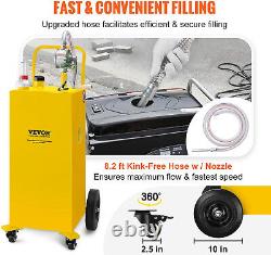 30 Gallon Fuel Caddy Portable Fuel Storage Tank 23.5 L/min with 180W Pump Yellow