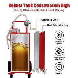 30 Gallon Fuel Caddy Portable Fuel Storage Tank Gasoline Diesel with Hand Pump