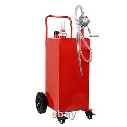 30 Gallon Fuel Caddy Portable Fuel Storage Tank Gasoline Diesel with Hand Pump