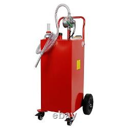 30 Gallon Fuel Caddy Portable Fuel Storage Tank Gasoline Diesel with Hand Pump