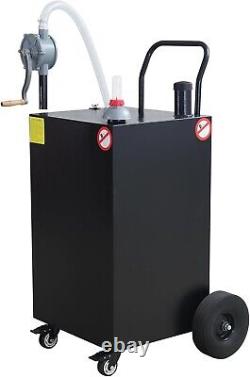 35 Gallon Fuel Caddy Portable Gas Storage Tank with Manual Transfer Pump