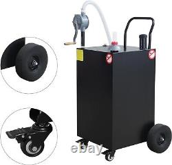 35 Gallon Fuel Caddy Portable Gas Storage Tank with Manual Transfer Pump