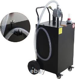 35 Gallon Fuel Caddy Portable Gas Storage Tank with Manual Transfer Pump