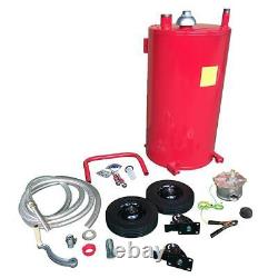 35 Gallon Gas Fuel Diesel Caddy Transfer Tank Container with Rotary Pump Auto New