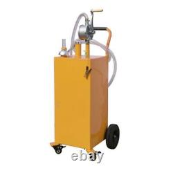 35 Gallon Gas Fuel Diesel Caddy Transfer Tank Container with Rotary Pump Auto New