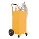 35 Gallon Gas Fuel Diesel Caddy Transfer Tank Container With Rotary Pump /wheels