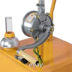 35 Gallon Gas Fuel Diesel Caddy Transfer Tank with 2 Front Caster/Rotary Hand Pump