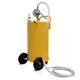 35 Gallon Gas Fuel Diesel Caddy Transfer Tank With Rotary Pump /2 Wheels/8 Ft Hose