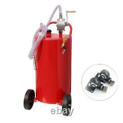 35 Gallon Rotary Pump Gas Caddy Fuel Transfer Tank Wired Hose Protable Free Ship