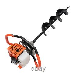 52CC Gas Powered Earth Auger Post Hole Digger Borer Ground Fence Drill with3 Bits