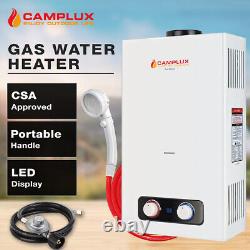 Camplux 10L Tankless Gas Water Heater withPump 2.64 GPM Propane Instant Hot Shower