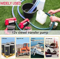 Diesel Fuel Transfer Pump with Hose & Nozzle for Diesel, Kerosene, Transformer O