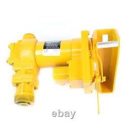 Electric Oil Fuel Diesel Gas Transfer Pump With Hose Manual Nozzle 20 GPM 1 12V