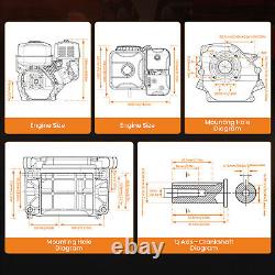 Electric Start Gas Engine Motor 212cc 4-Stroke 7HP Horizontal Compressor