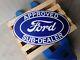 Ford Gas Gasoline Motor Oil Vintage Garage Porcelain Pump Sign Sub Dealer Shield