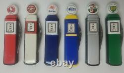 Franklin Mint Gas Pump Knives Lot Of 6 Flying A, White Eagle, Sky Cheif, Sunoco