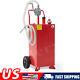 Fuel Caddy Fuel Storage Gas Can Diesel Tank 30 Gallon 2 Wheels With Pump Red