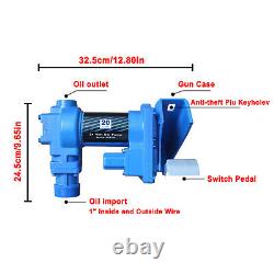 Fuel Transfer Pump 12 Volt 20 GPM For Diesel Gas Gasoline Kerosene Blue T5