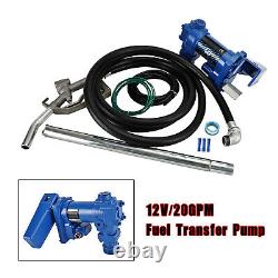 Fuel Transfer Pump 12 Volt 20 GPM For Diesel Gas Gasoline Kerosene Blue T5