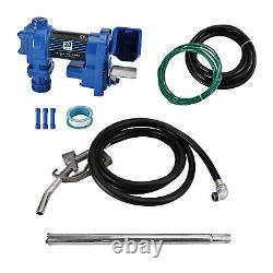 Fuel Transfer Pump 12 Volt 20 GPM For Diesel Gas Gasoline Kerosene Blue T5