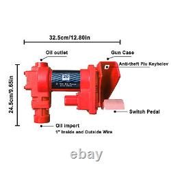 Fuel Transfer Pump 12 Volt 20 GPM For Diesel Gas Gasoline Kerosene Red