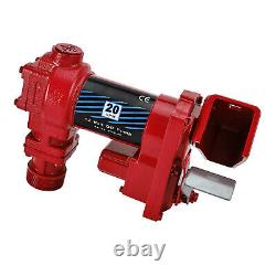 Fuel Transfer Pump 12 Volt 20 GPM For Diesel Gas Gasoline Kerosene Red