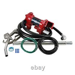 Fuel Transfer Pump 12 Volt 20 GPM For Diesel Gas Gasoline Kerosene Red