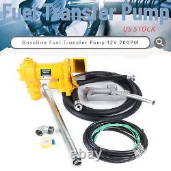 Fuel Transfer Pump 12 Volt 20 GPM Gas Gasoline Kerosene Car Truck Tractor