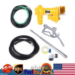 Fuelworks 12V 20GPM Gasoline Fuel Transfer Pump Gas Kerosene withNozzle Kit NEW US