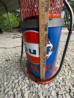 GULF Gasoline Gas Pump Metal Art less than 40 Tall from Mexico Man Cave Decor