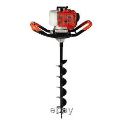 Gas-Powered 52 CC 2.3HP Post Hole Digger Earth Auger Engine+468 Drill Bits