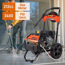 Gas Pressure Washer Gas Powered Washer 3400 PSI 2.5 GPM 210cc