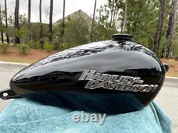 Harley Davidson M8 Softail FXBB Street Bob Fuel Gas Tank Vivid Black with Pump
