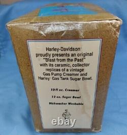 Harley Davidson Vintage 1990 Gas Pump Creamer & Gas Tank Sugar Bowl Brand New