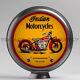 Indian M. C. Motorcycle 13.5 Gas Pump Globe With Steel Body (g265)