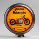 Indian M. C. Motorcycle 13.5 Gas Pump Globe With Steel Body (g265)