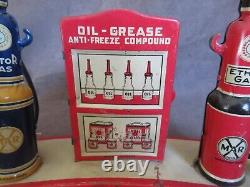 Marx Gas Station Island Pump Air Oil Grease Antifreeze Battery Operated cl