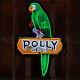 Polly Gas Neon Sign Solid Steel Can Garage Wall Lamp Light Gasoline Pump Globe