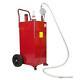 Portable 30 Gallon Gas Caddy Diesel Fluid Fuel Transfer Tank Rotary Pump Siphon
